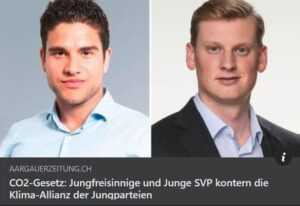 CO2-Gesetz: Jungfreisinnige und Junge SVP kontern die Klima-Allianz der Jungparteien
